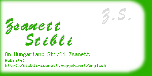 zsanett stibli business card